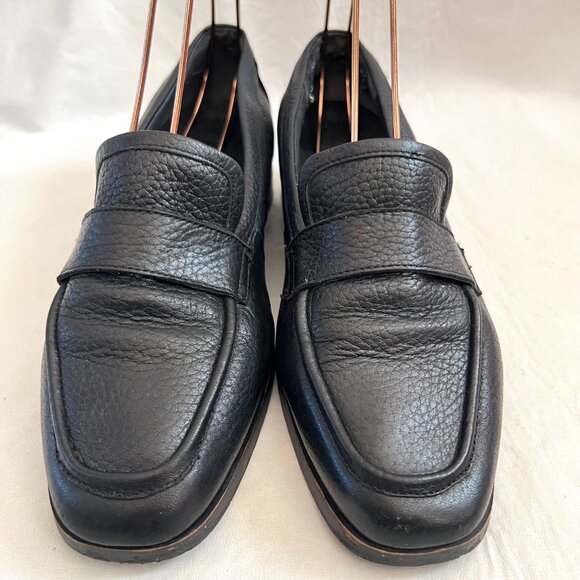 Vionic loafers slip on shoes Sellah US womens 9 black leather moc toe flat - Picture 2 of 14